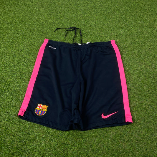 00s Nike Barcelona Football Shorts Blue Medium