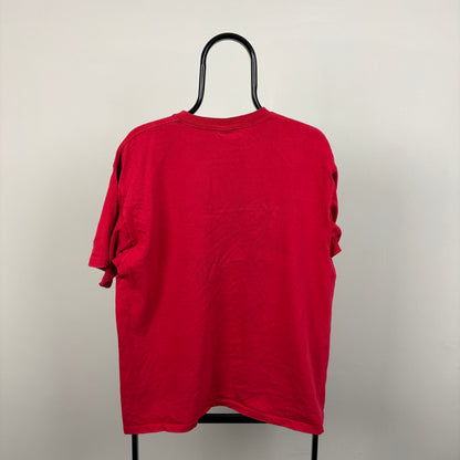 90s Nike Jordan T-Shirt Red Medium