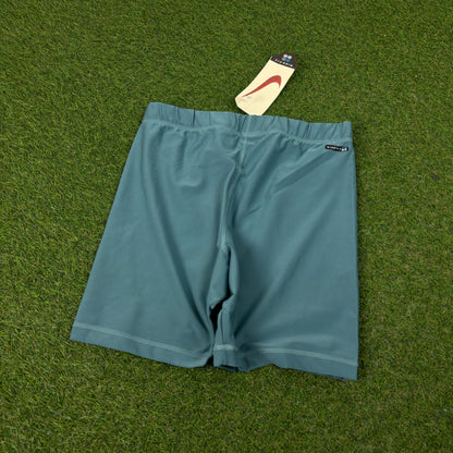 90s Nike Stretchy Shorts Green XL