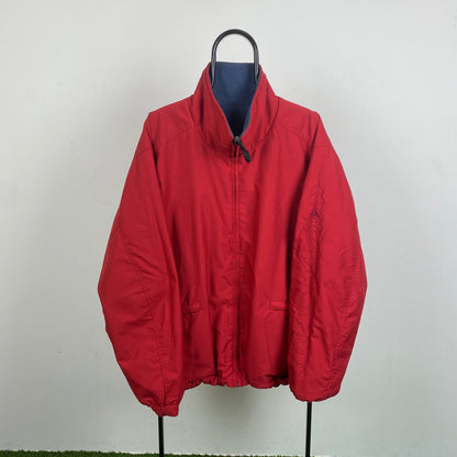 00s Nike ACG Reversible Fleece Coat Jacket Blue Red XL