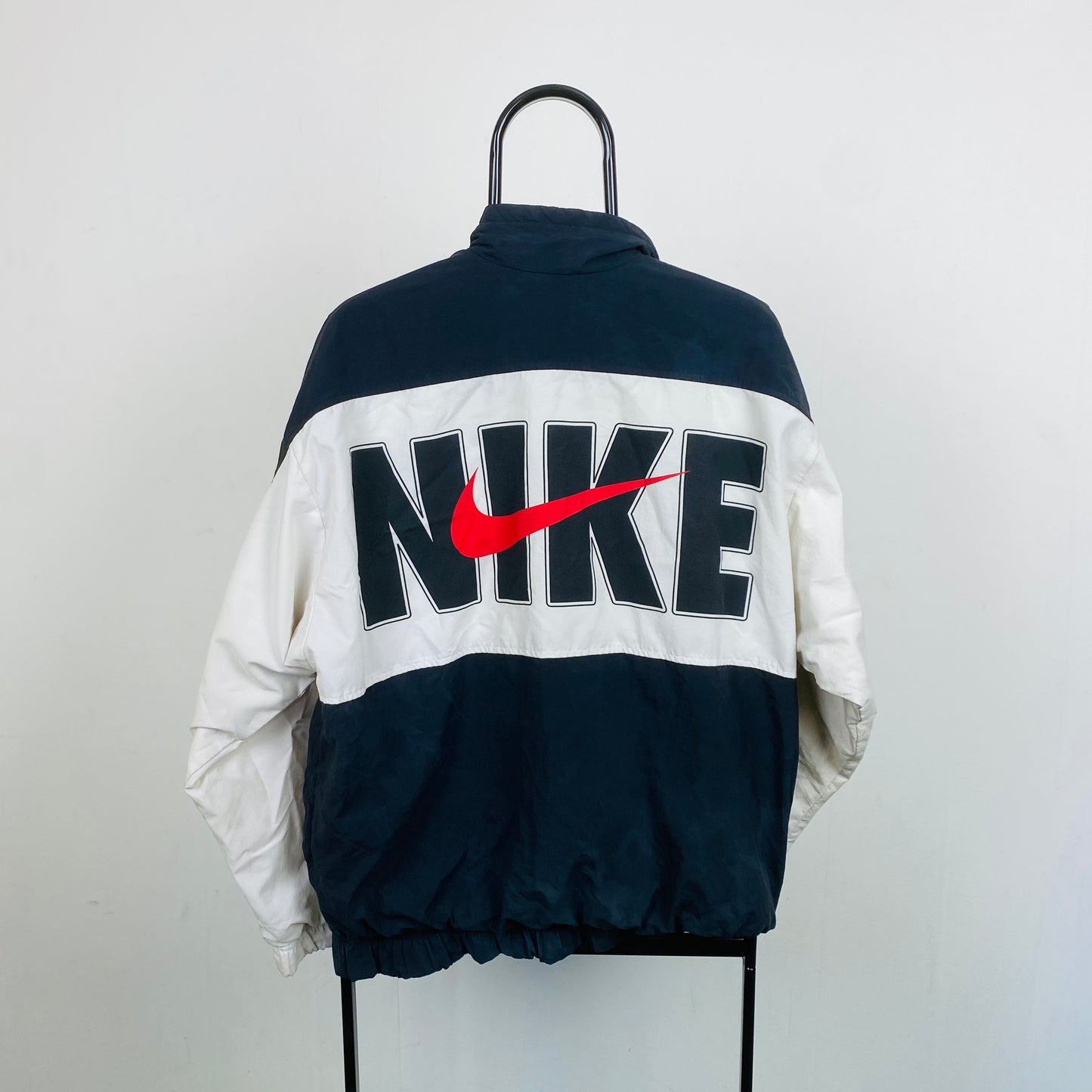90s Nike Windbreaker Jacket Black Medium