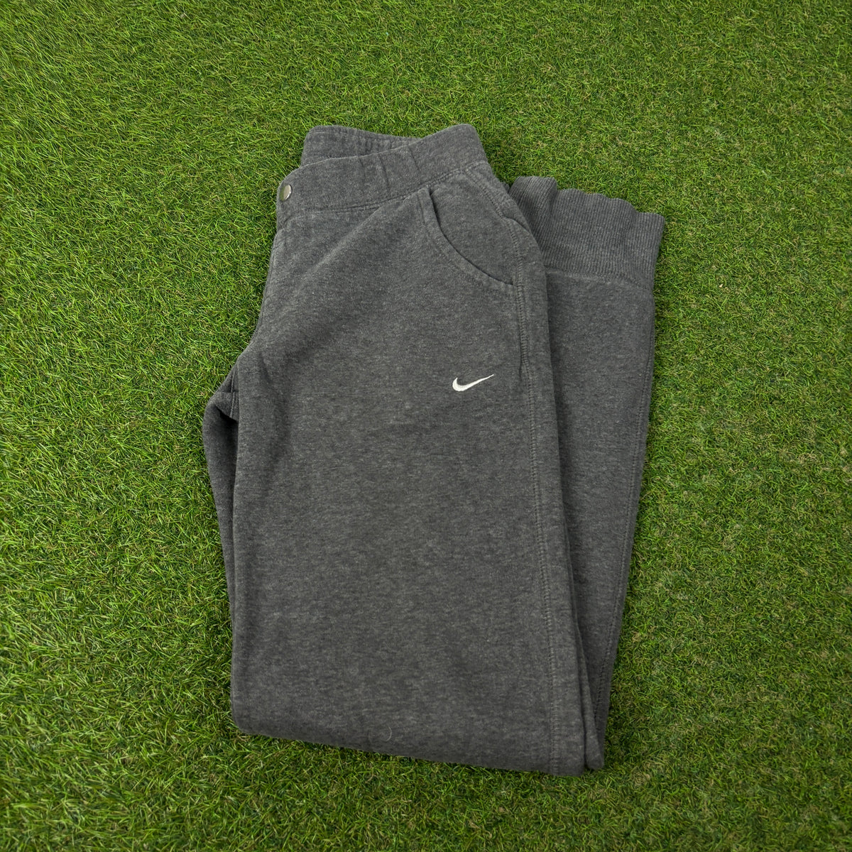 00s Nike Wide Leg Cotton Joggers Grey XS