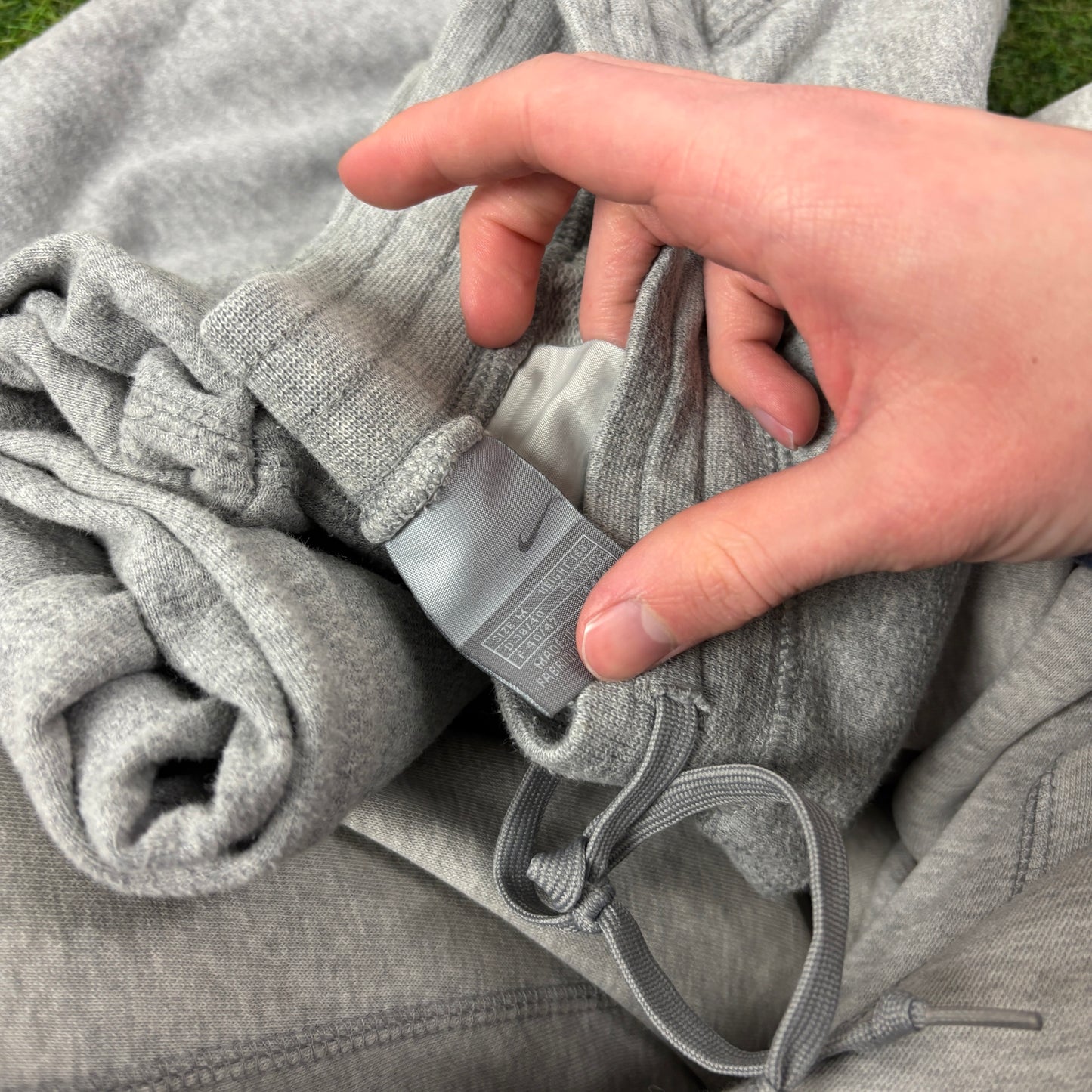 00s Nike Wide Leg Cotton Joggers Grey Medium