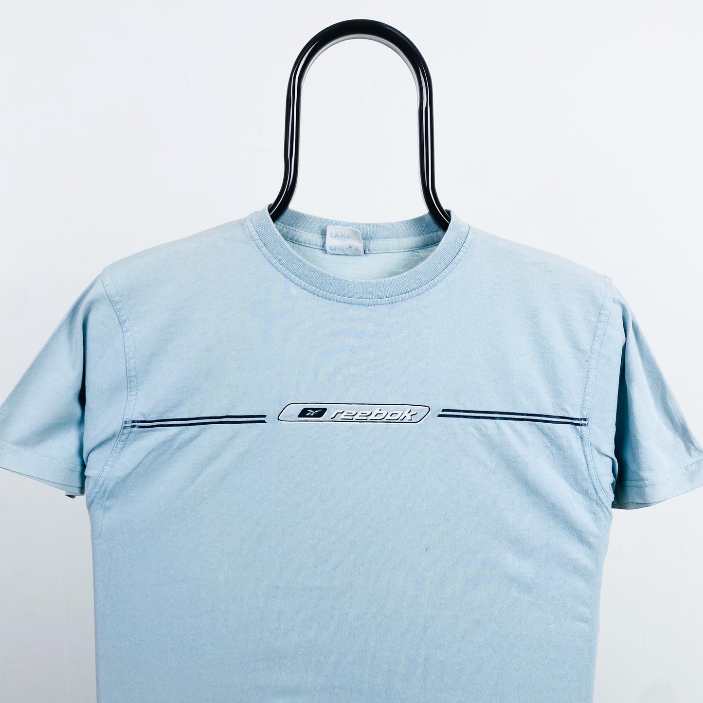 Retro Reebok T-Shirt Baby Blue XS