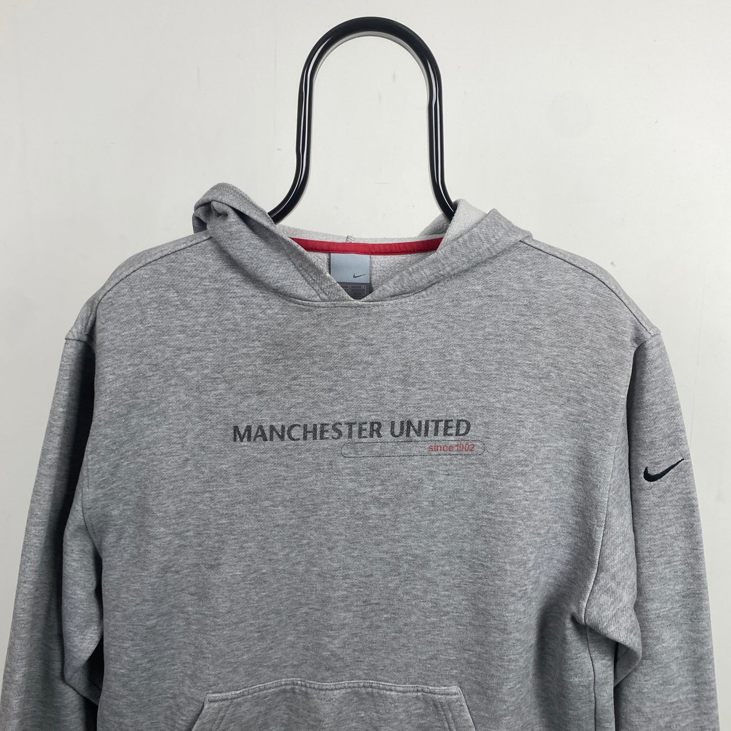 00s Nike Manchester United Hoodie Grey Small