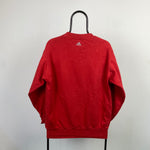 00s Adidas Sweatshirt Red Small