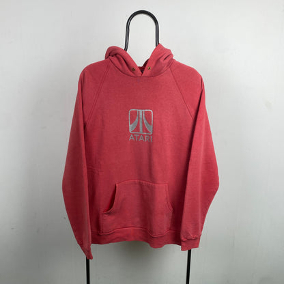 Retro 90s Screen Stars Atari Hoodie Red Large