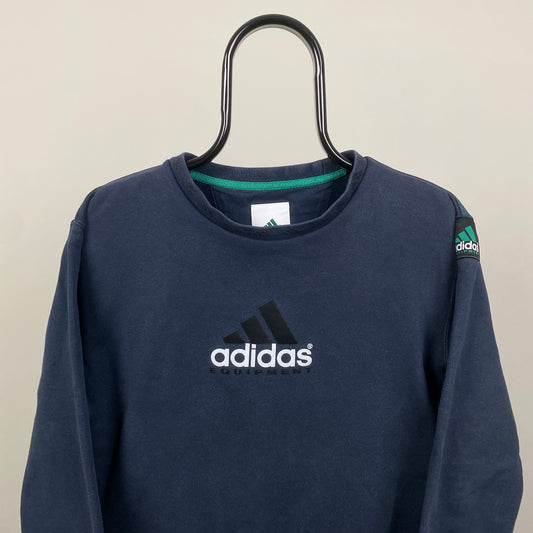 00s Adidas Equipment Sweatshirt Blue Small