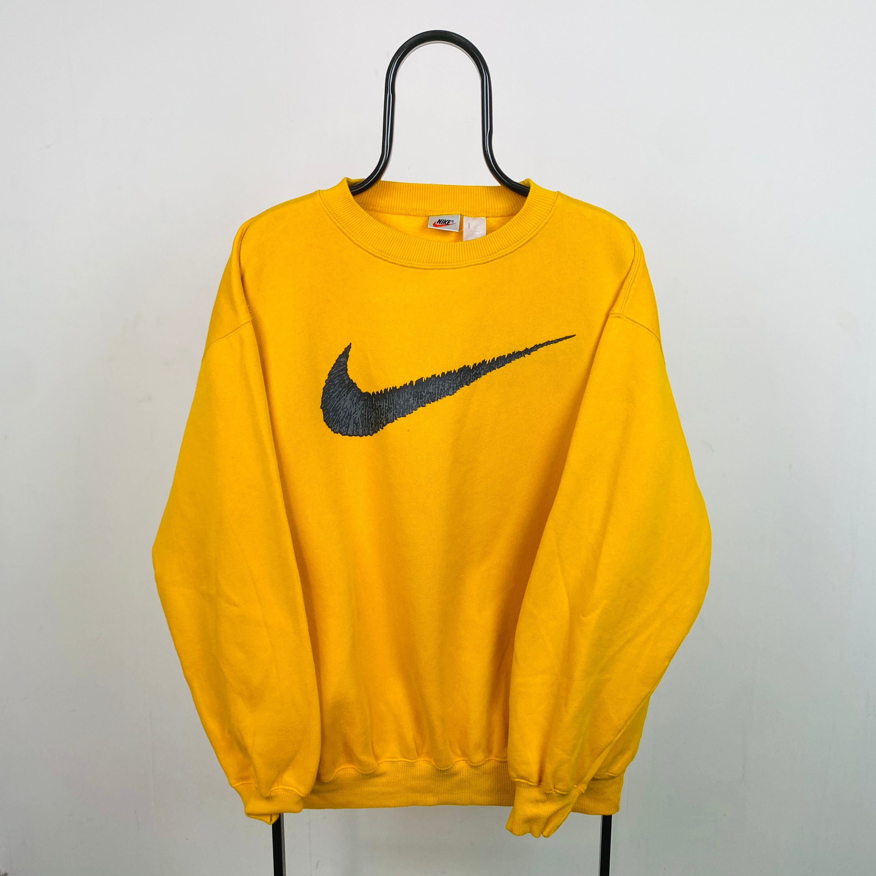 90s Nike Sweatshirt Yellow XL