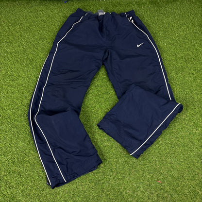 00s Nike Piping Tracksuit Jacket + Joggers Set Blue Large