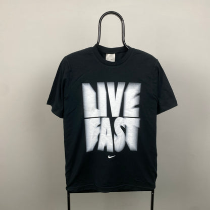 00s Nike Live Fast T-Shirt Black Small