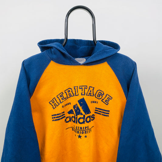 90s Adidas Hoodie Blue Medium