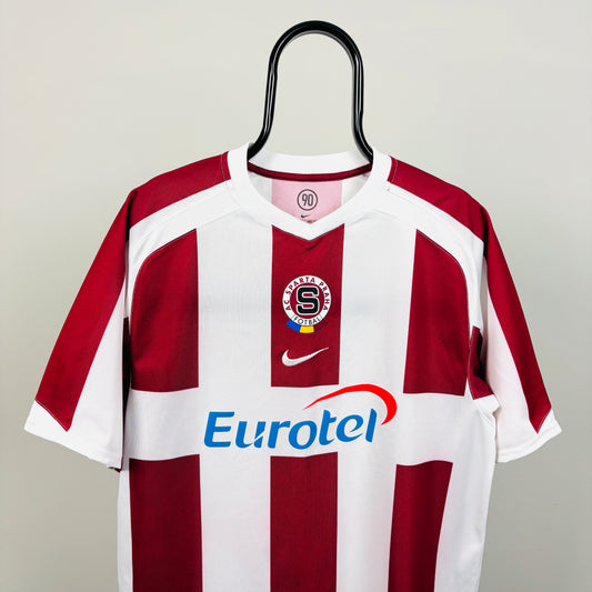 00s Nike Sparta Prague Football Shirt T-Shirt White Large