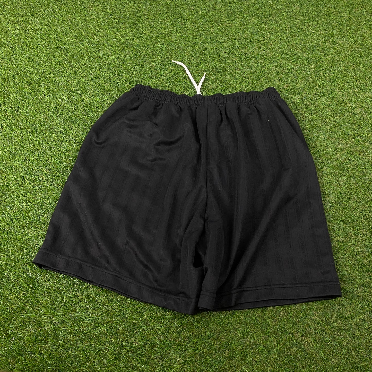 Retro Umbro Football Shorts Black Medium