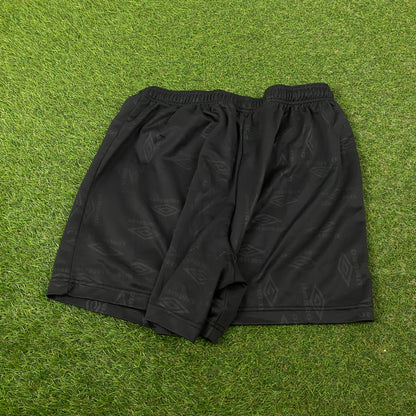 Retro Umbro Football Shorts Black XL