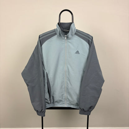 00s Adidas Windbreaker Jacket Grey Small