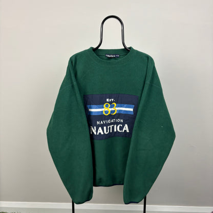 90s Nautica Fleece Sweatshirt Green XL