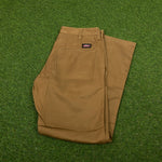 Retro Dickies Cargo Trousers Joggers Brown Medium