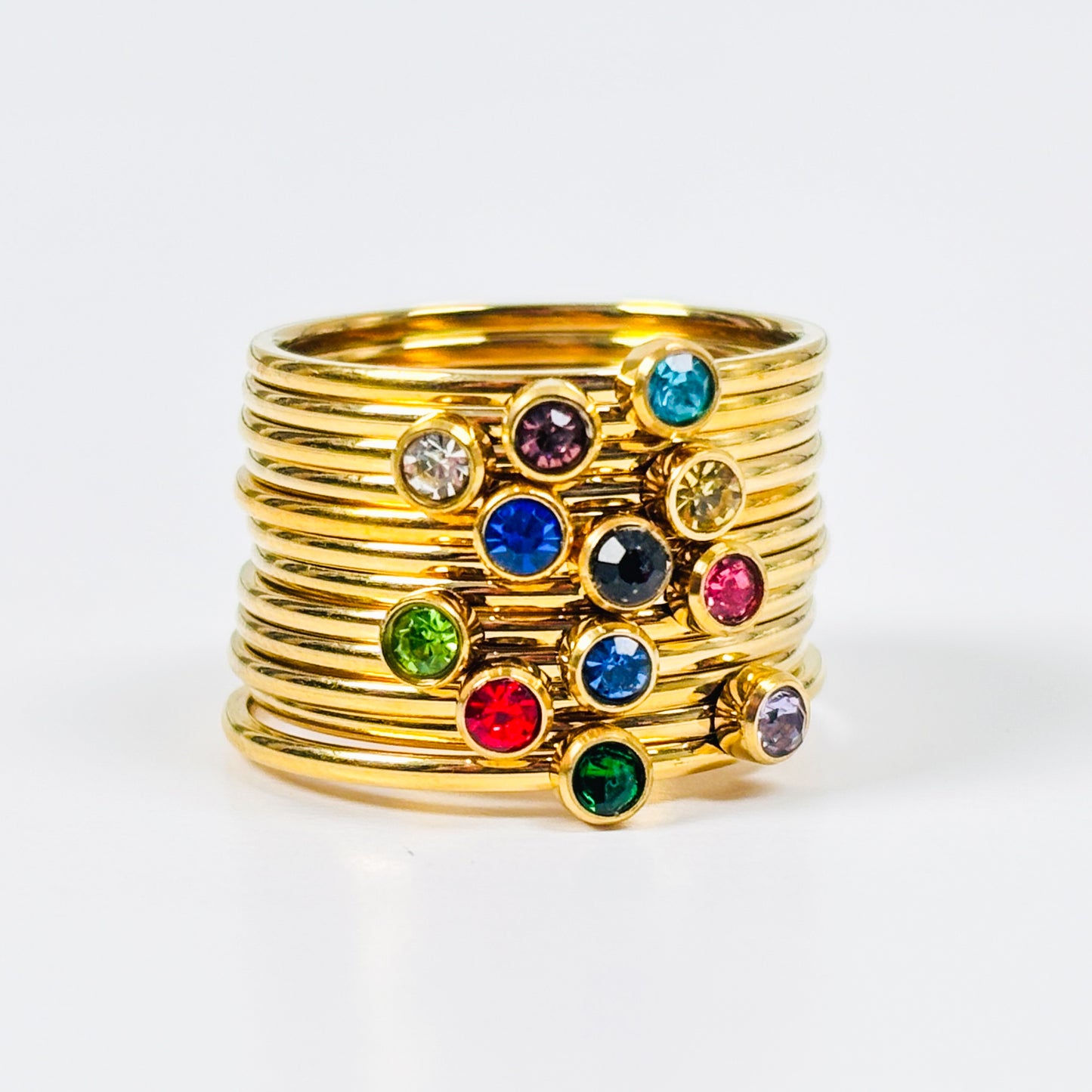 Dainty Birthstone Ring Gold