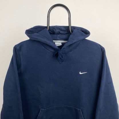 00s Nike Heavyweight Hoodie Blue Small