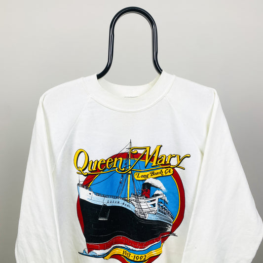 Oneita Queen Mary Sweatshirt White XL