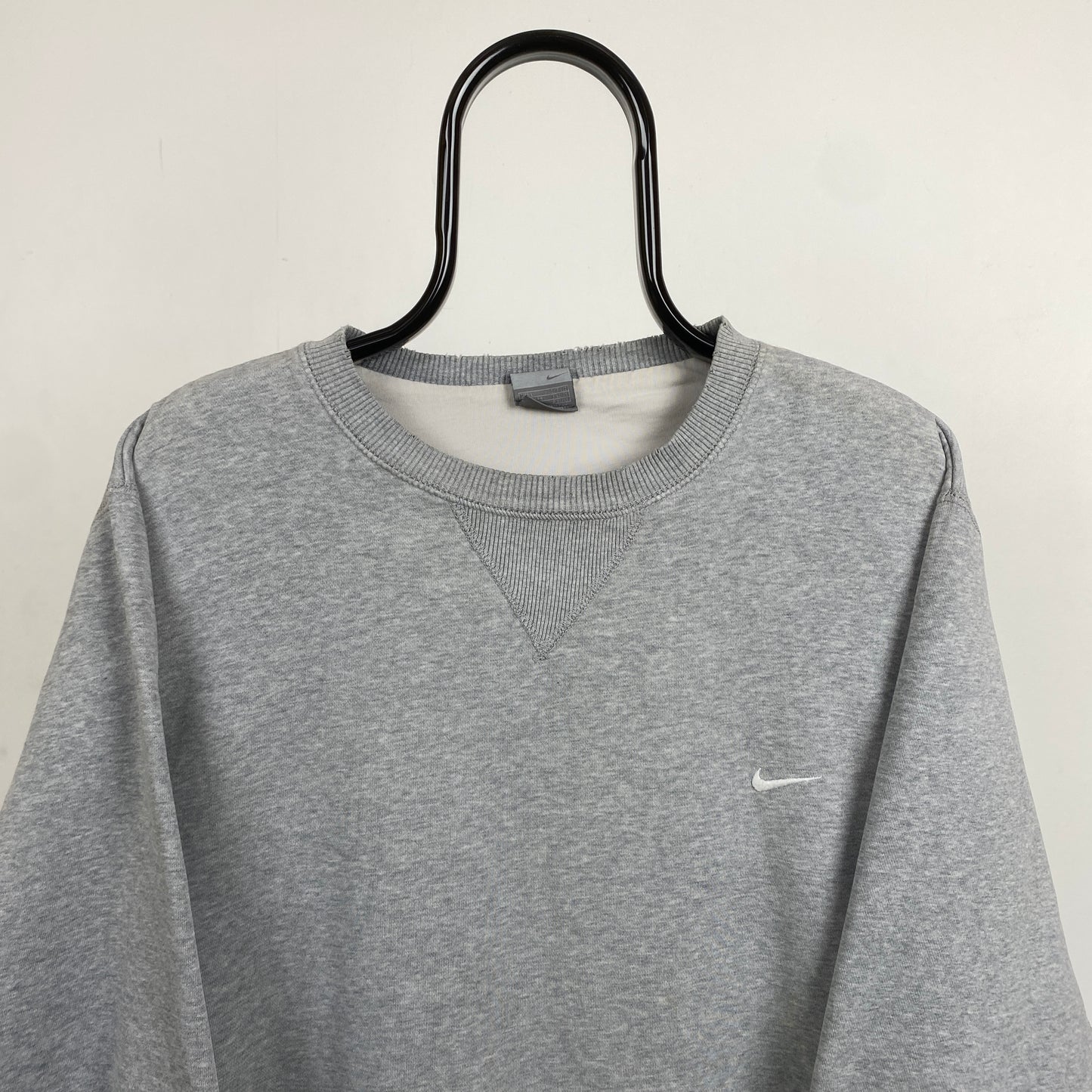 00s Nike Heavyweight Sweatshirt Grey Large