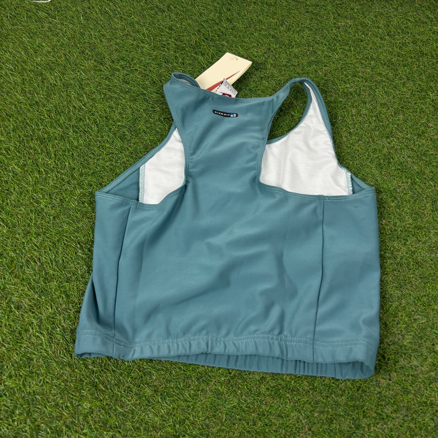 90s Nike Sports Bra Vest T-Shirt Green XL