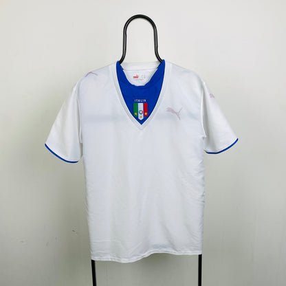Retro Puma Italy Football Shirt T-Shirt White Medium
