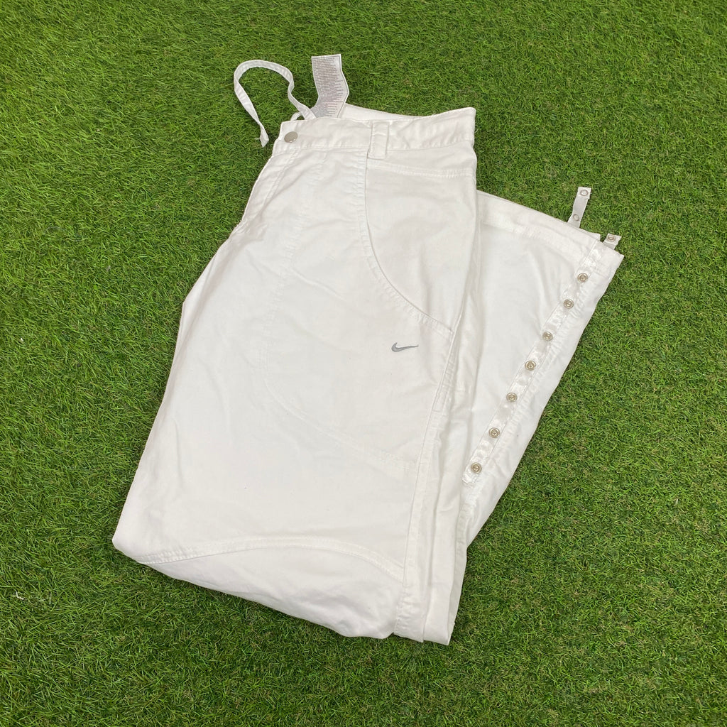 00s Nike Wide Leg Trousers Joggers White Small