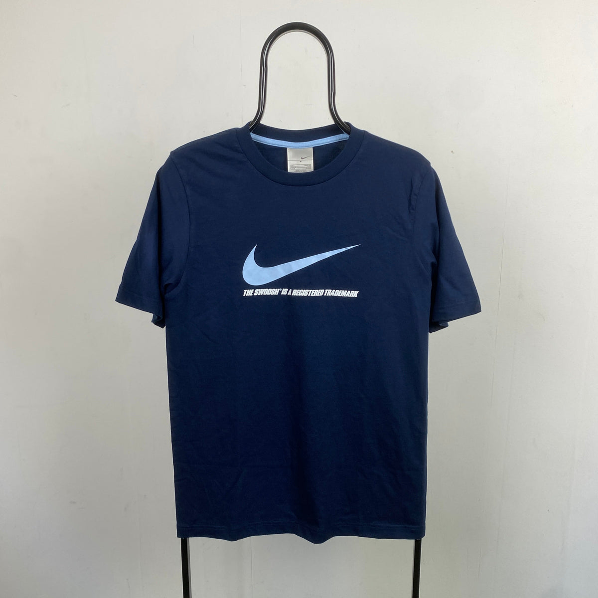 00s Nike Swoosh T-Shirt Blue Small