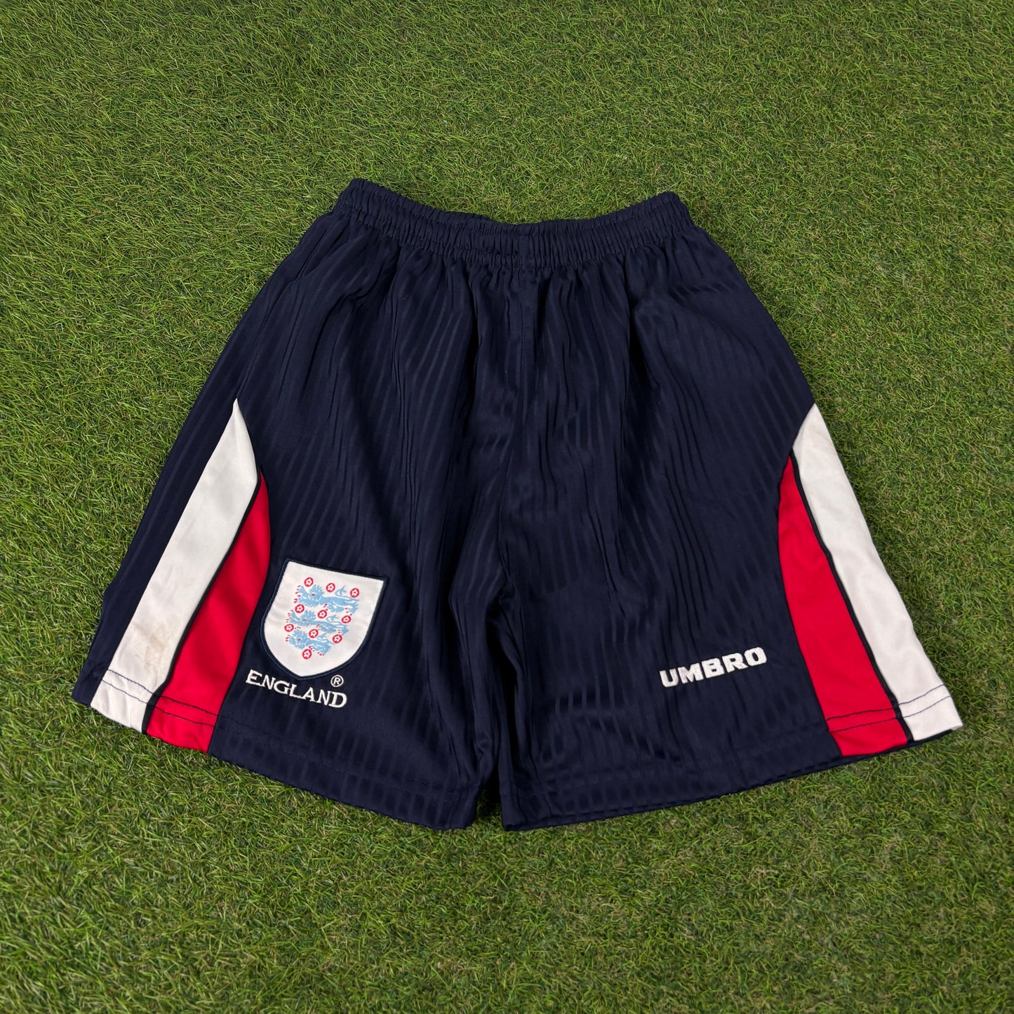 90s Umbro England Football Shorts Blue Small