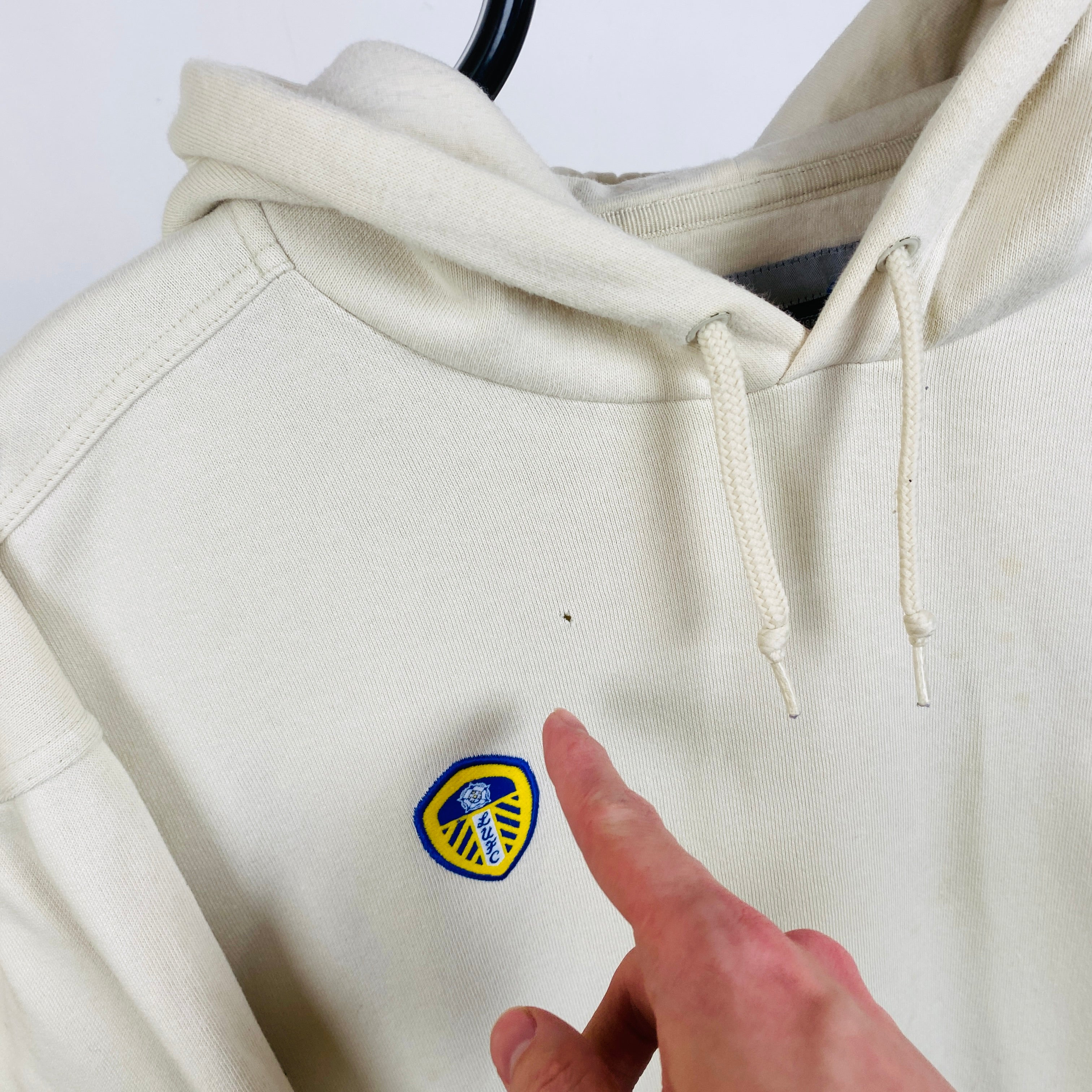 90s Nike Leeds United Hoodie Brown Large Clout Closet