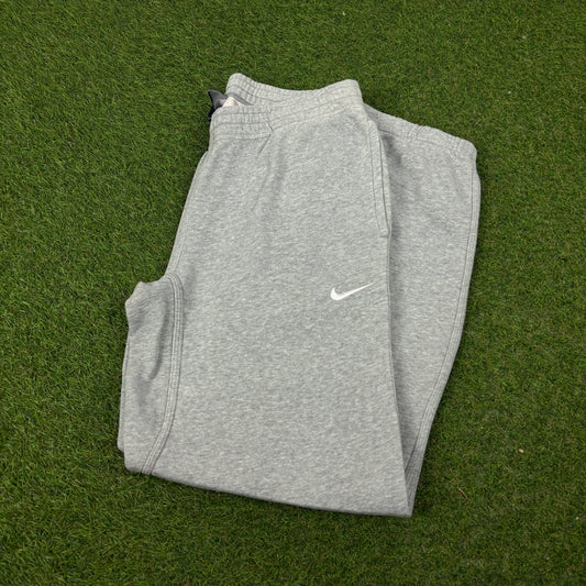 00s Nike Wide Leg Cotton Joggers Grey Medium