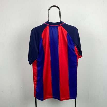 Retro 90s Barcelona Fan Style Football Shirt T-Shirt Red XL