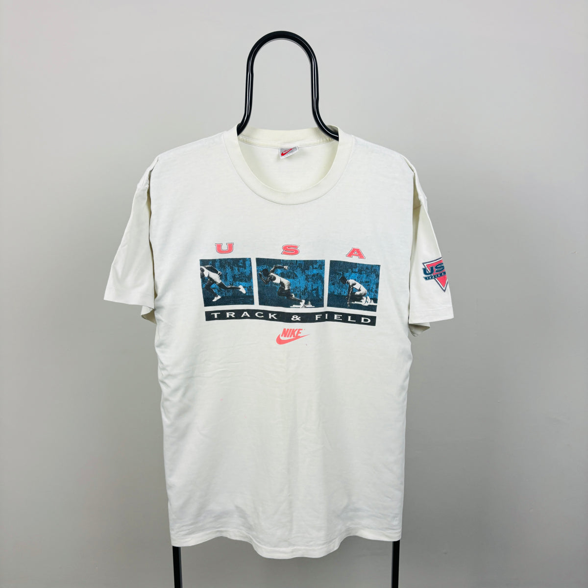 90s Nike USA Athletics T-Shirt White XL