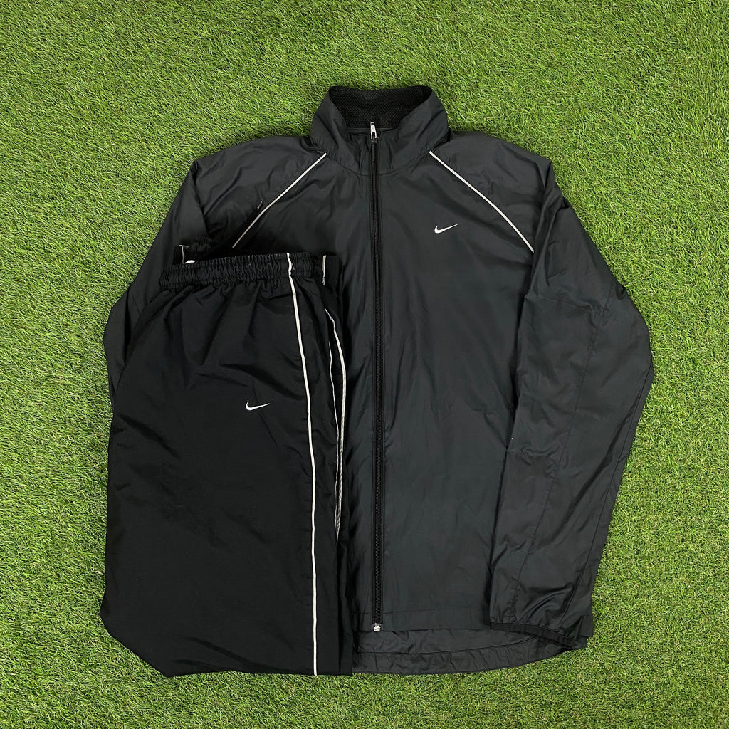 00s Nike Dri-Fit Tracksuit Set Jacket + Joggers Grey XL