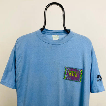 Retro 90s Surf T-Shirt Blue Large