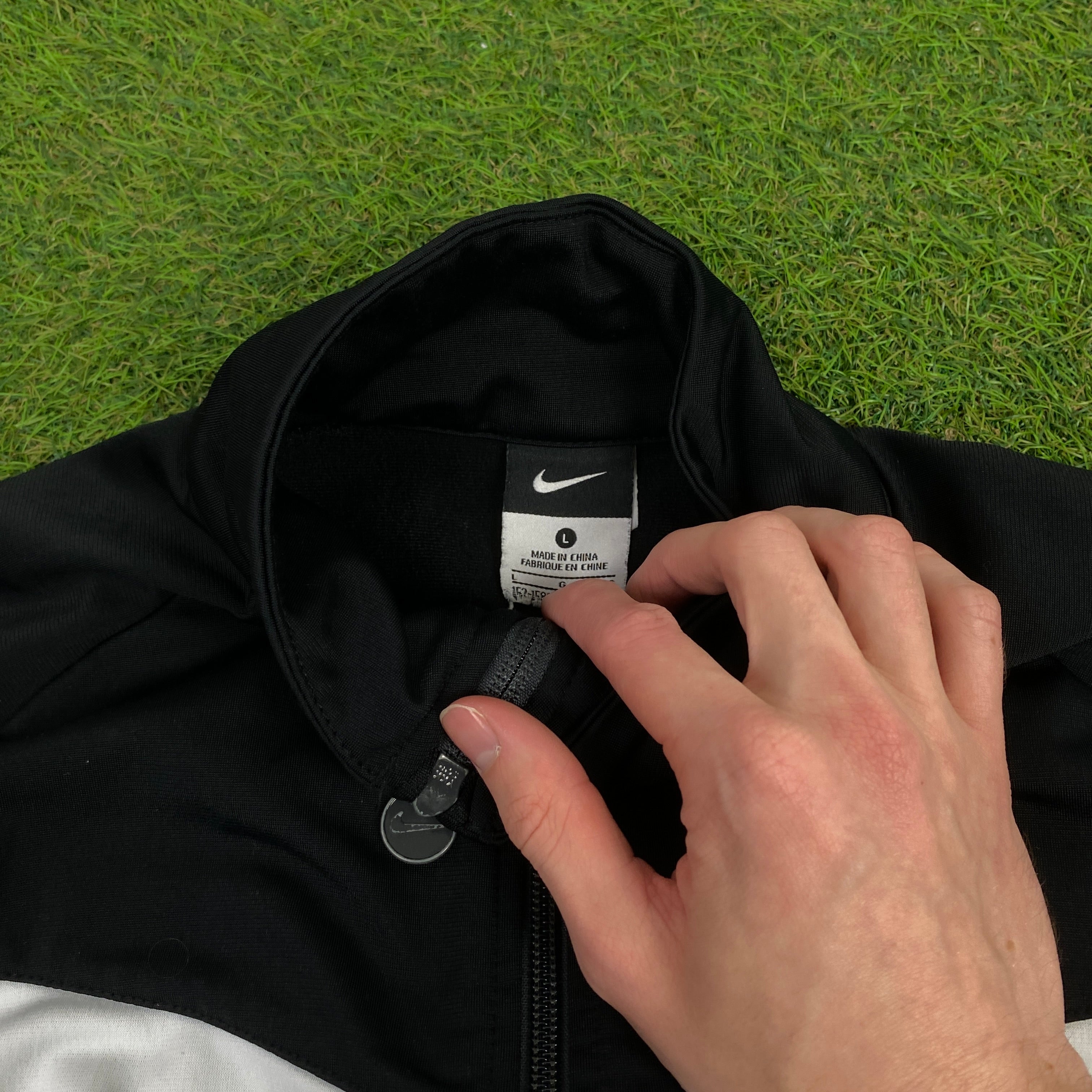 00s Nike Piping Tracksuit Jacket + Joggers Set Black XS – Clout Closet