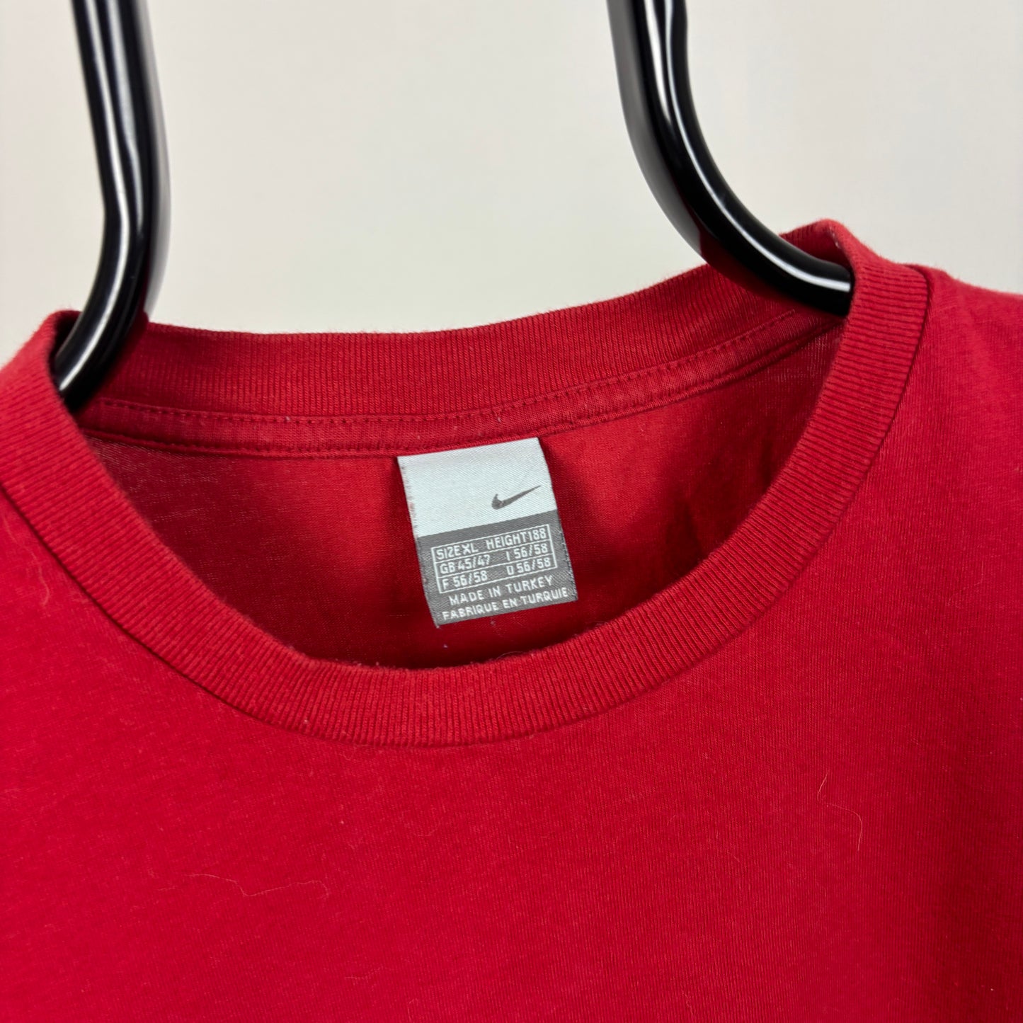 90s Nike Uptempo T-Shirt Red XL