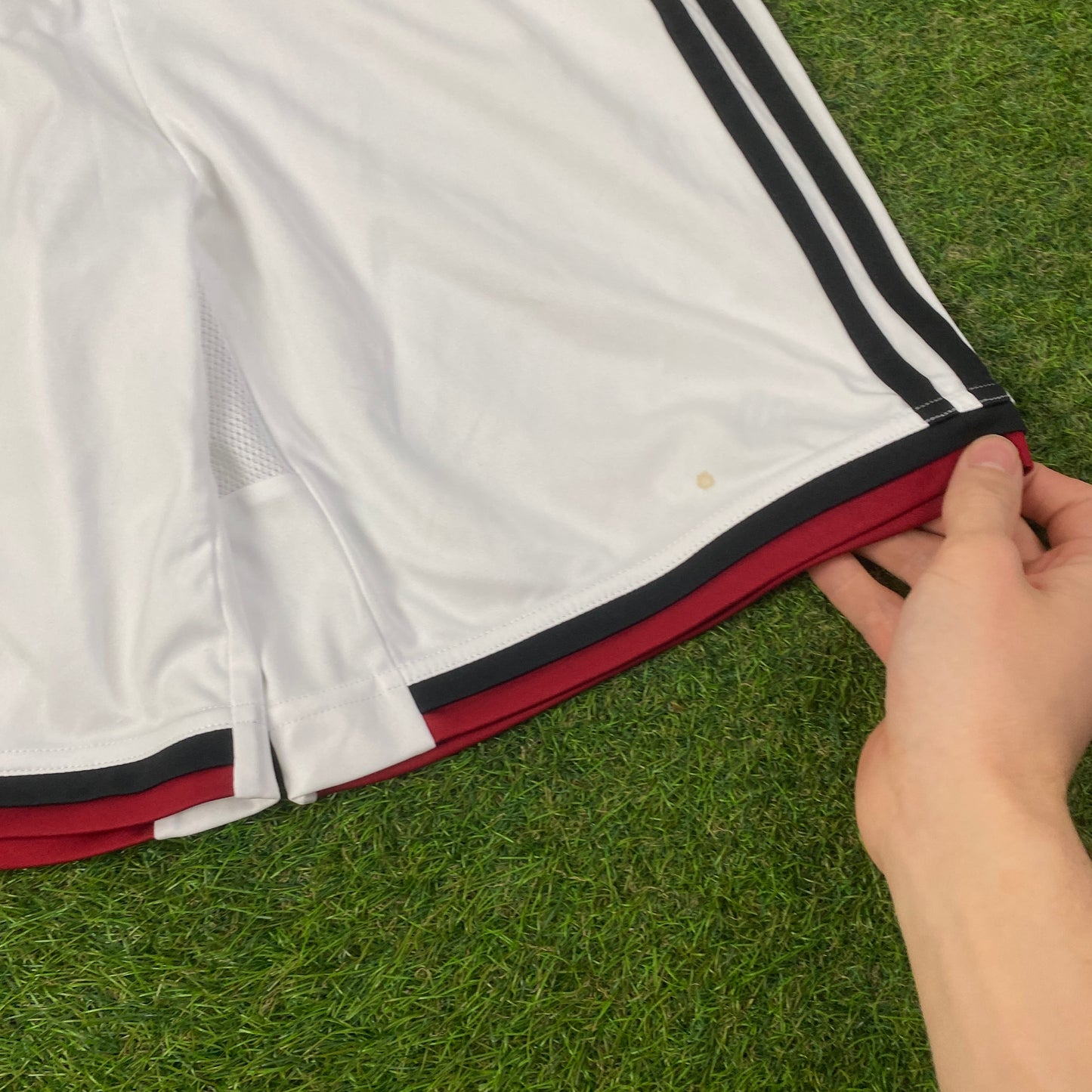 00s Adidas Germany Football Shorts White Small