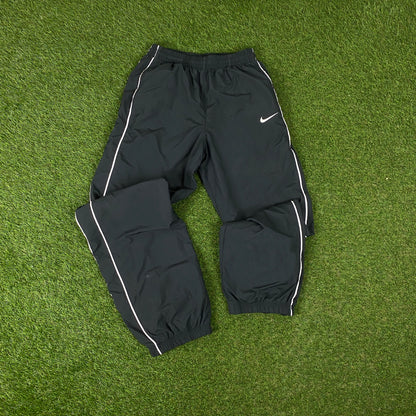 00s Nike Piping Windbreaker Tracksuit Set Jacket + Joggers Blue XL