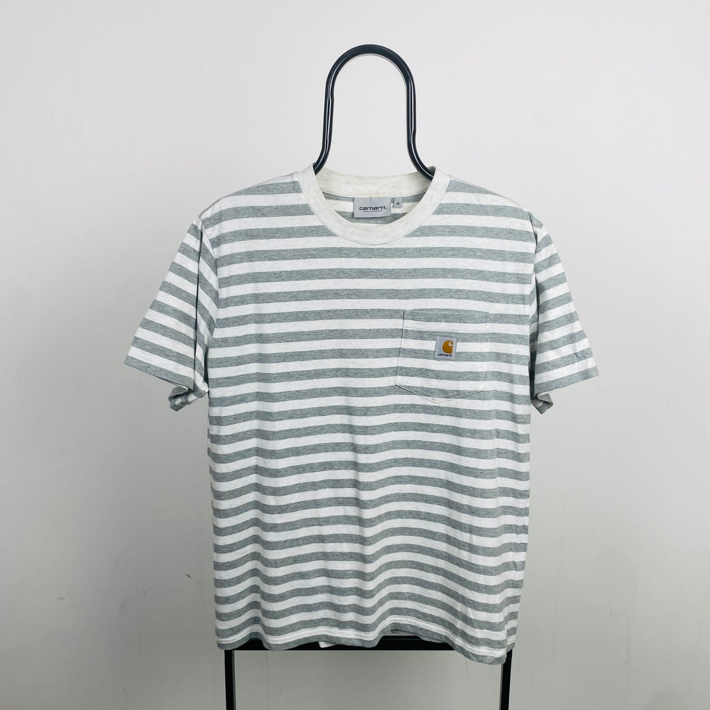 Retro Carhartt Pocket T-Shirt Grey Medium