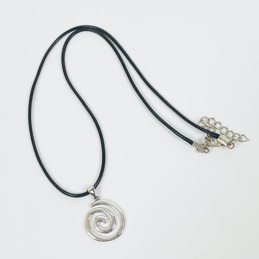 Retro Swirl Necklace Chain Silver