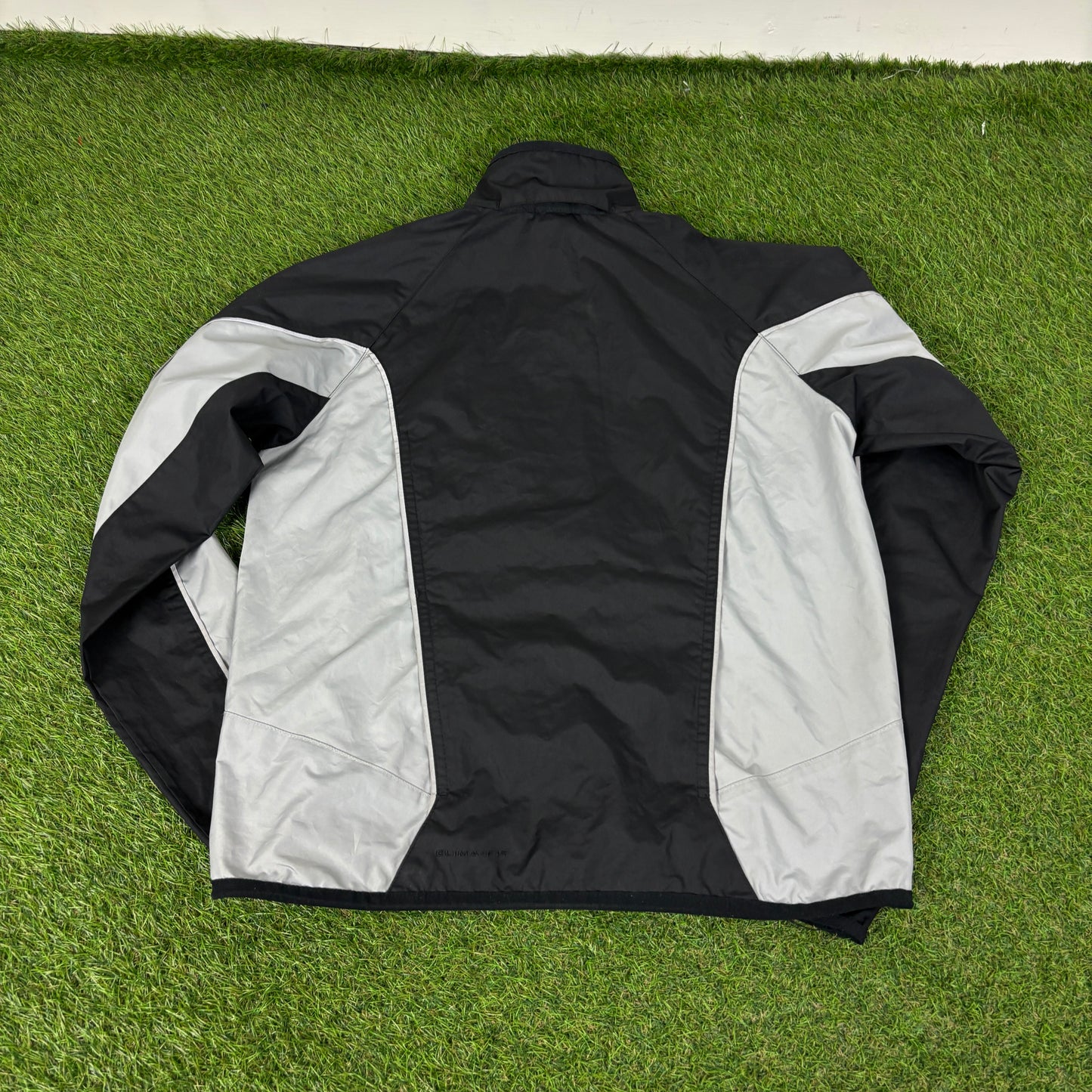 00s Nike Piping Windbreaker Jacket + Joggers Set Black Small