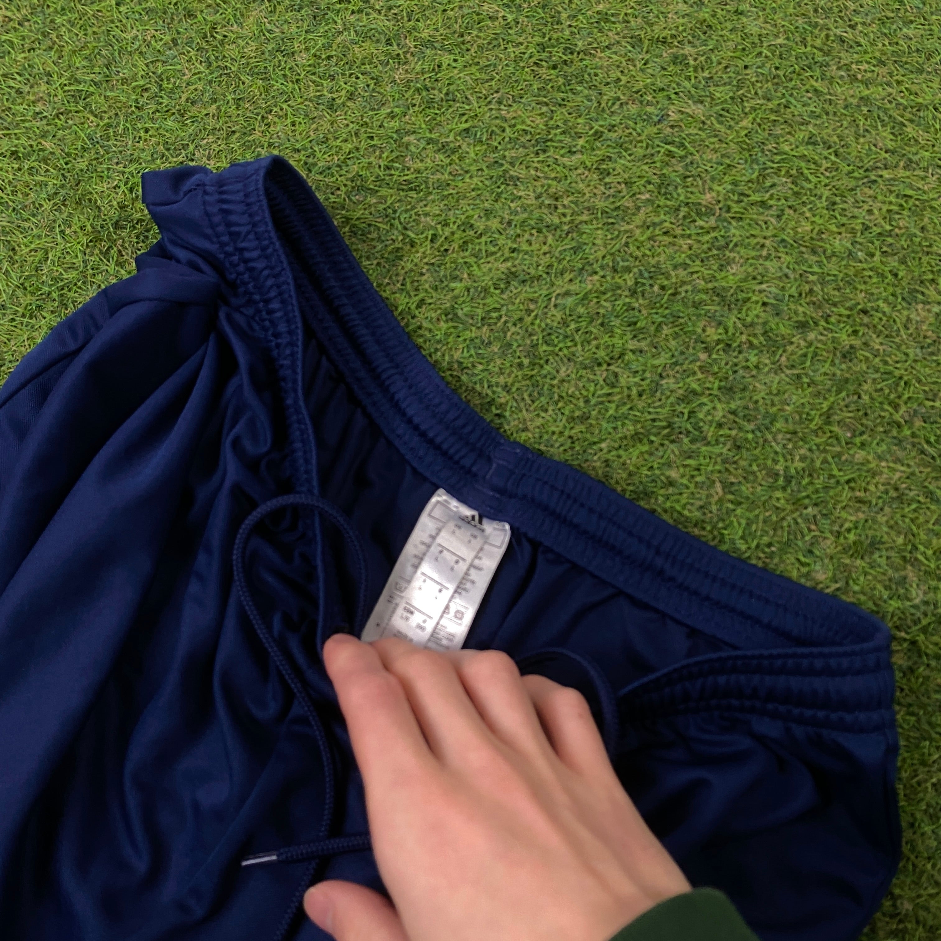 00s Adidas Nylon Football Shorts Blue Large