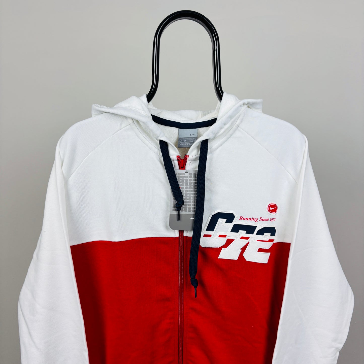 00s Nike Zip Hoodie White Medium