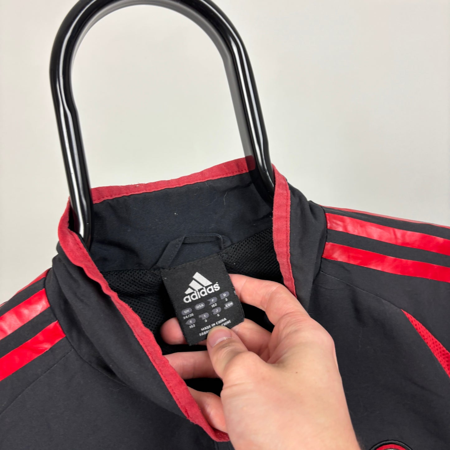 00s Adidas Real Madrid Windbreaker Jacket Red Medium