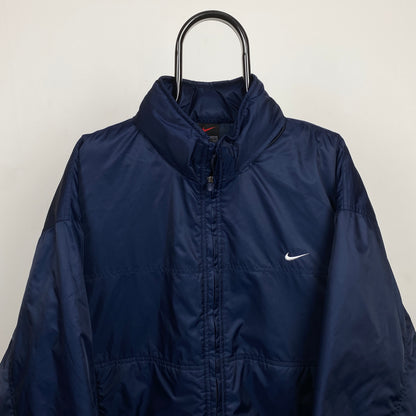 00s Nike Puffer Jacket Blue XXL