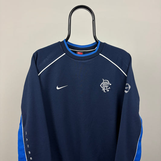 00s Nike Rangers Sweatshirt Blue Medium