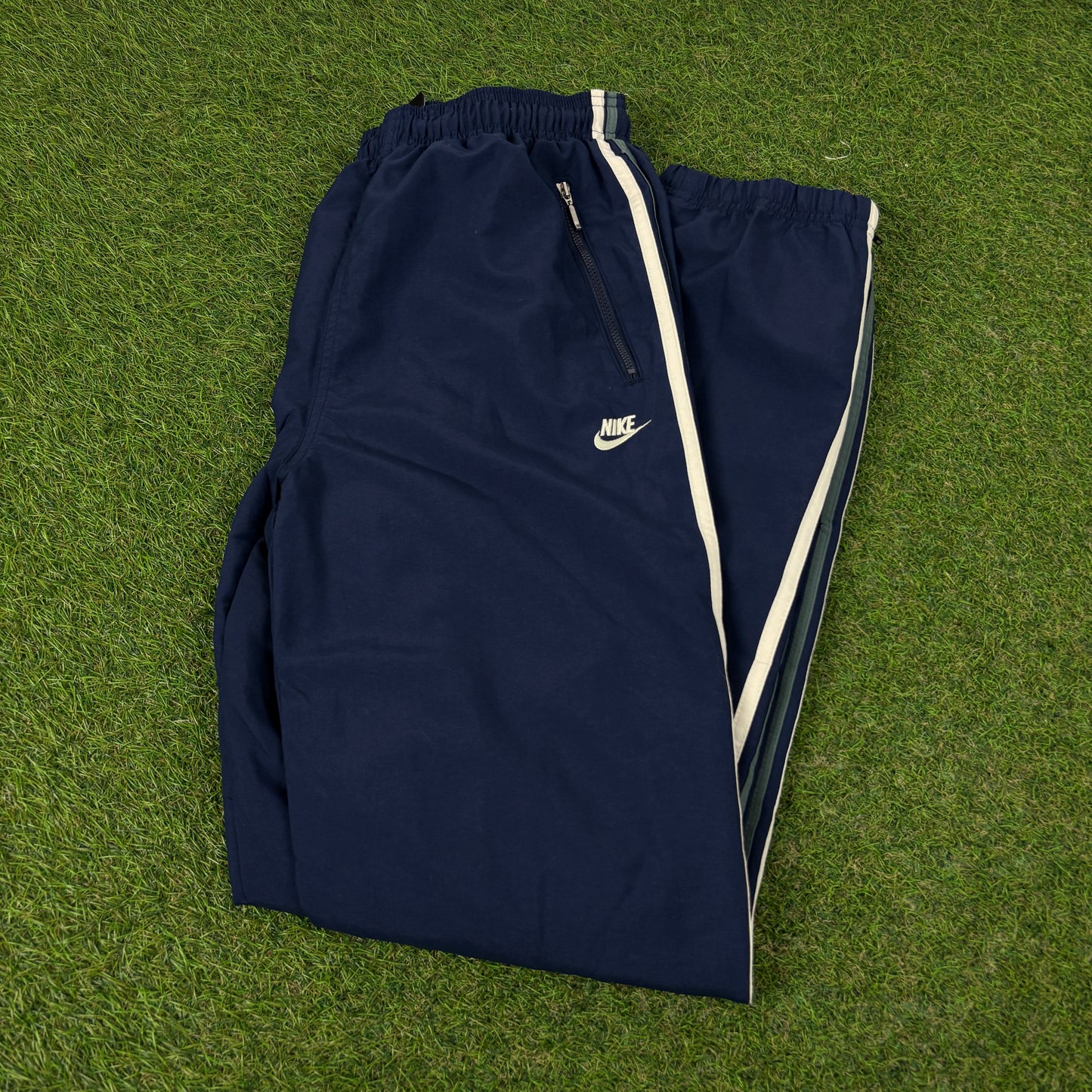 00s Nike Piping Joggers Blue Small